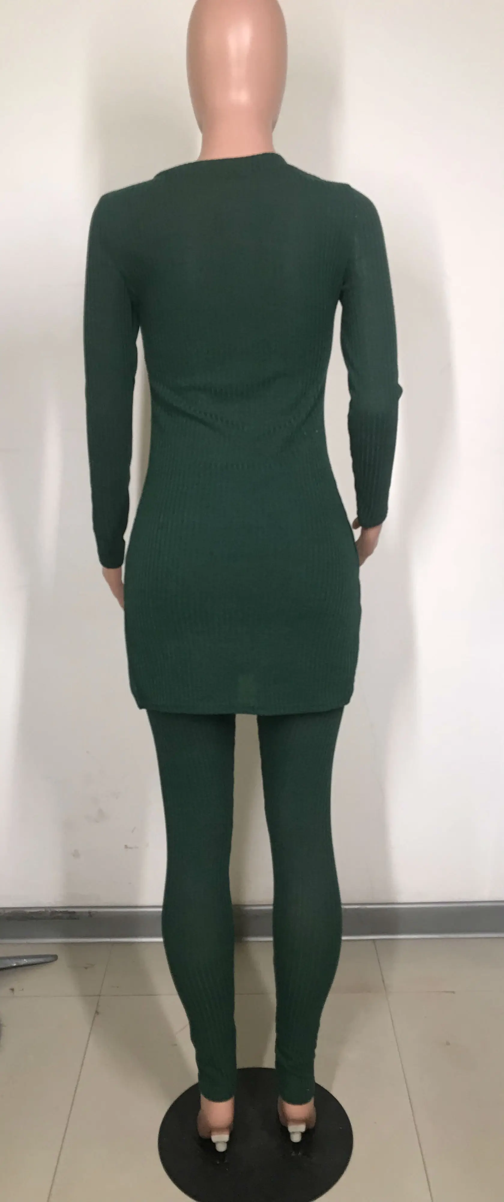 2 Two Piece Set Women Clothes Autumn Winter Outfits Long Sleeve Knit Sweater Tops+Bodycon Shorts Suit Sexy Matching Sets