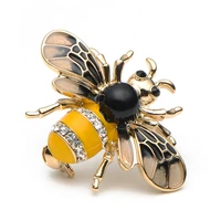 wulibaby insect bee brooches pines metalicos enamel pins metal insect brooche banquet broche gift hat scarf collar cuff pins