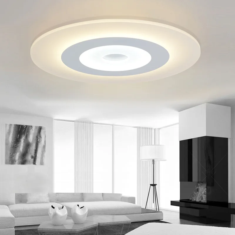 Nordic Simple Round Acrylic Led Ceiling Lights Lustre PMMA Bedroom Dimmable Lamp Novelty Lighting Light IY108224 | Освещение