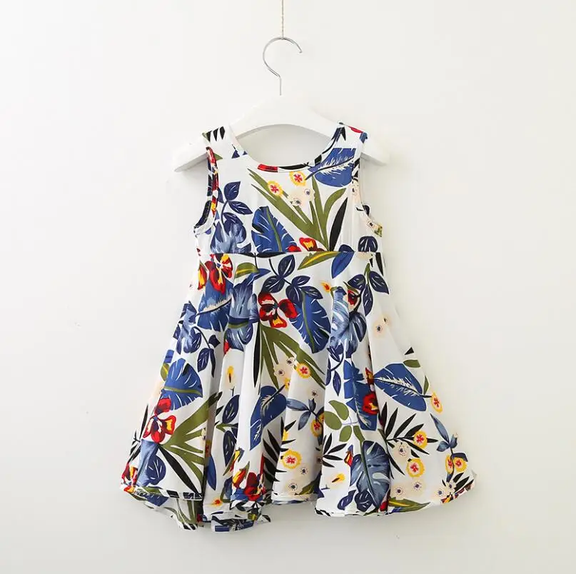 2018 Summer Baby Girls Cotton Printed Vest Dress Princess Kids Cute Soft Clothing 6 pieces/lot Wholesale | Детская одежда и обувь