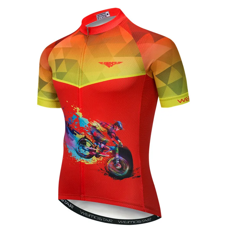 Weimostar бренд камуфляж Велоспорт Джерси рубашка Дорога MTB велосипед Джерси Мужская полиэстеровый велосипедный одежда лето скоростной спуск одежда - Цвет: Color 7