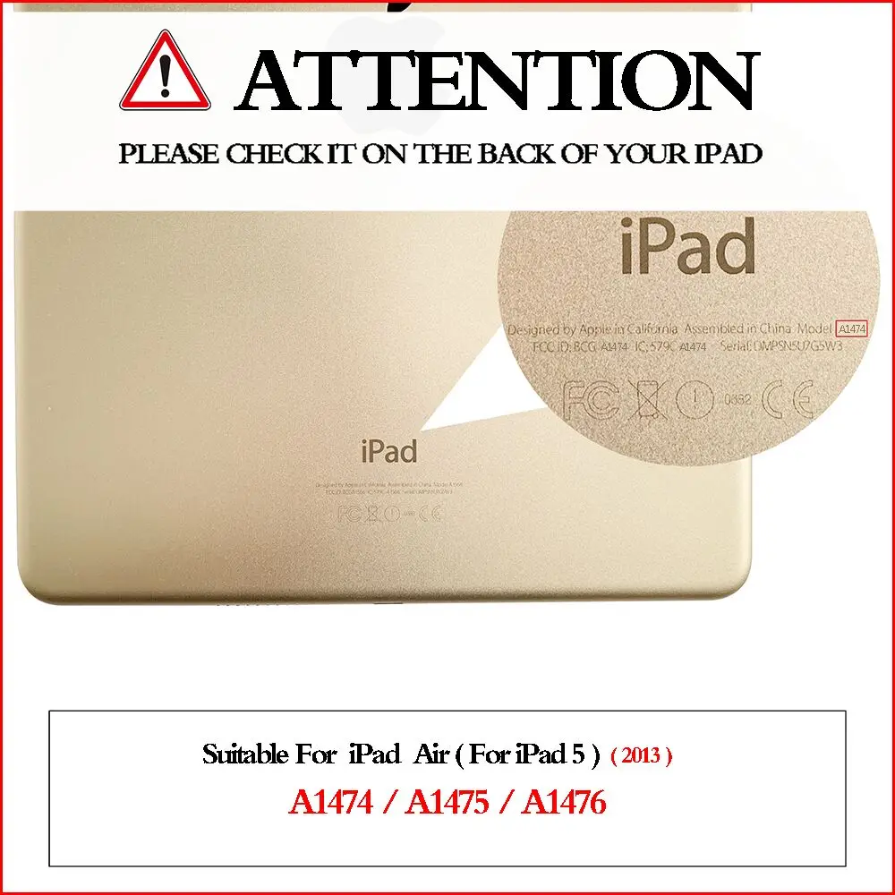 Умный чехол для iPad Air 1 мягкий силиконовый накладка из искусственной кожи с