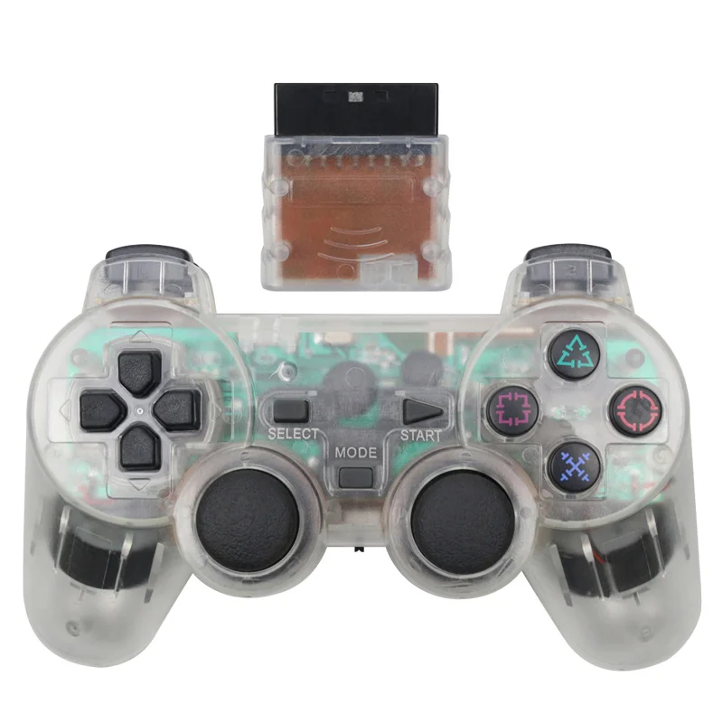 White Беспроводной контроллер джойстика для PS2 игровой консоли Bluetooth Mando Jogos Manette Джойстик Геймпад для sony Playstation 2 - Цвет: White