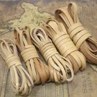 Шнур из натуральной коровьей кожи коричневого цвета, 2 метра, плоский шнур из натуральной коровьей кожи 2, 3, 4, 5, 6, 8, 10 мм, для самостоятельного изготовления кожаных браслетов, ювелирных изделий