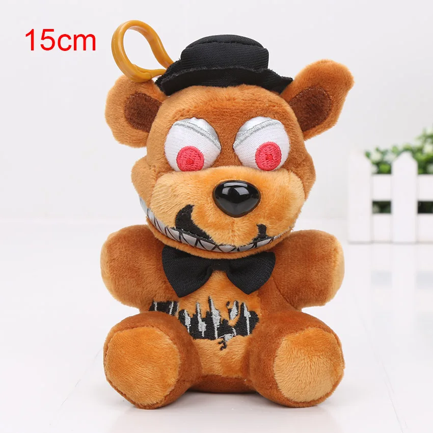 25 см 15 см пять ночей на игрушка Фредди FNAF Фокси Бонни Весенняя ловушка Фредди кошмар кукла плюшевые игрушки - Цвет: 15cm Freddy nightmar