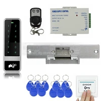 diysecur 125khz rfid reader password keypad strike lock remote control door access control security system kit