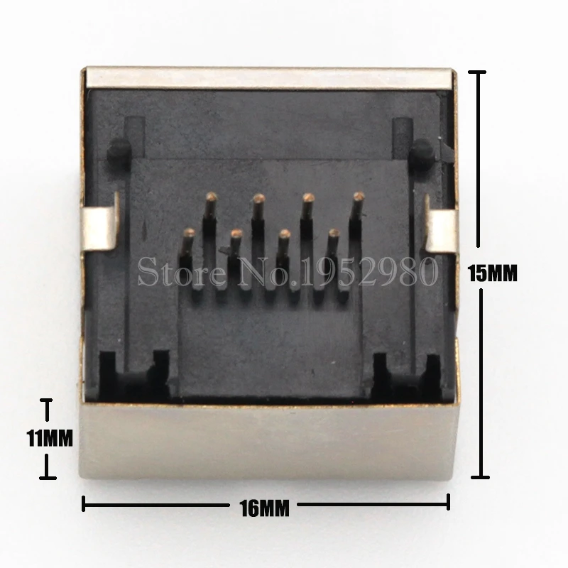 10 шт./лот модульный экранированный разъем RJ45 гнездовой сетевой Ethernet 8P8C 15 мм |