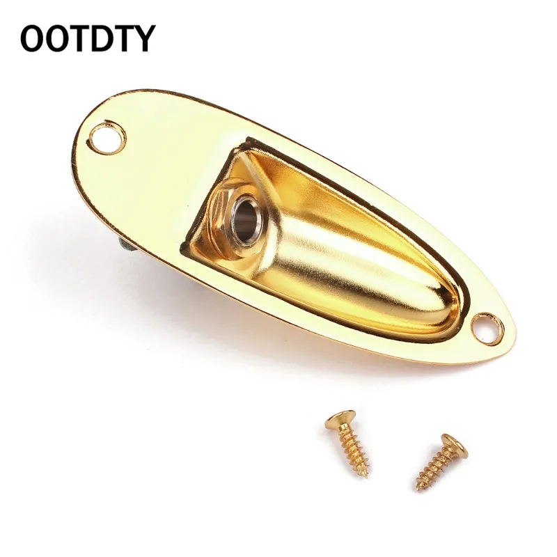 OOTDTY лодка вход выход Jack ПЛАСТИНА гнездо с винтами для Fender Strat гитары запчасти