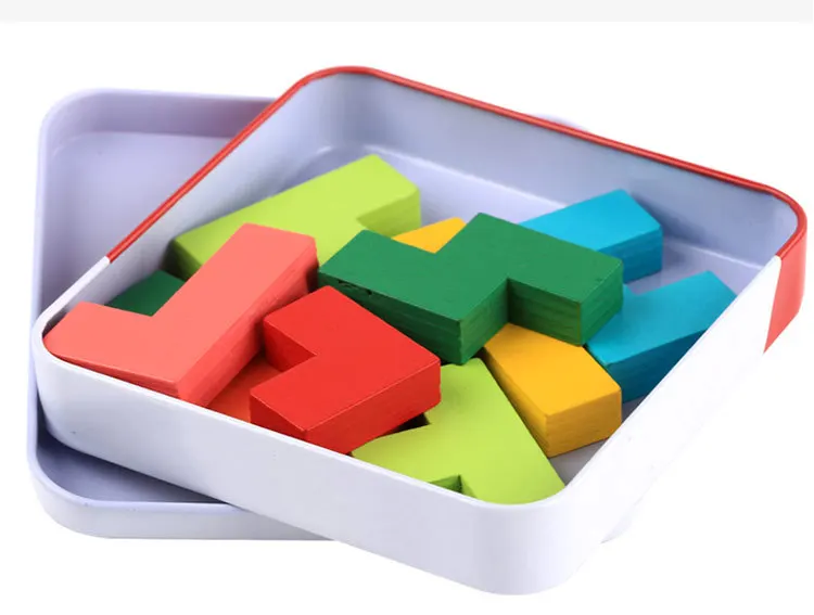 Деревянная головоломка Tangram деревянная геометрическая форма Пазл сделай сам