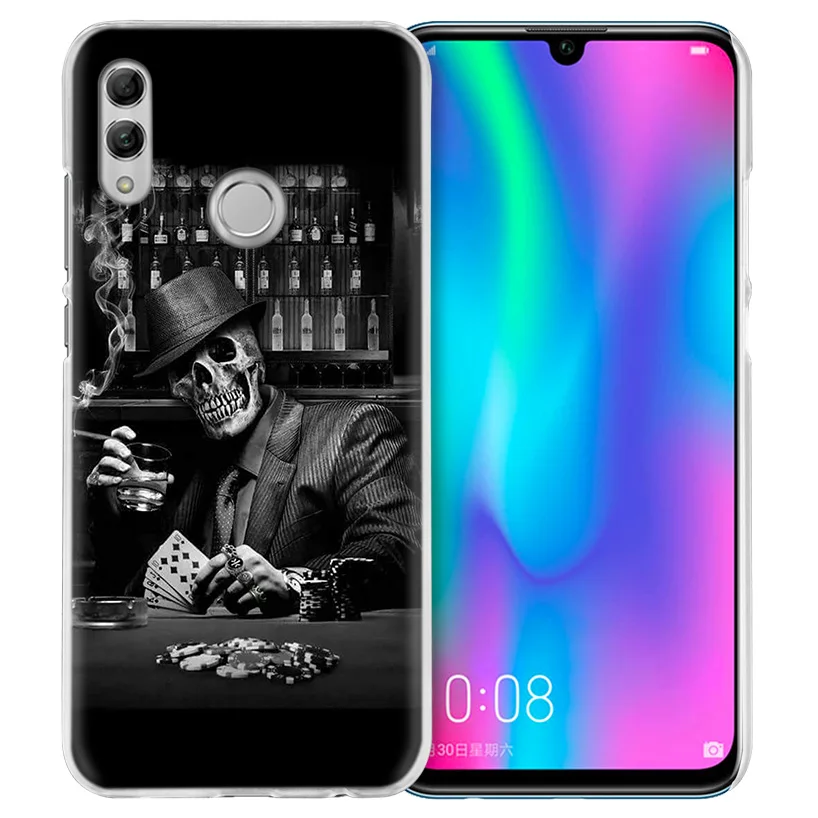 Чехол Grim Reaper Skull для huawei Honor 8X Y9 9 10 Lite Play 8C 8S 8A Pro V20 20i 10i Y6 Y7 Прозрачный жесткий чехол для телефона из поликарбоната