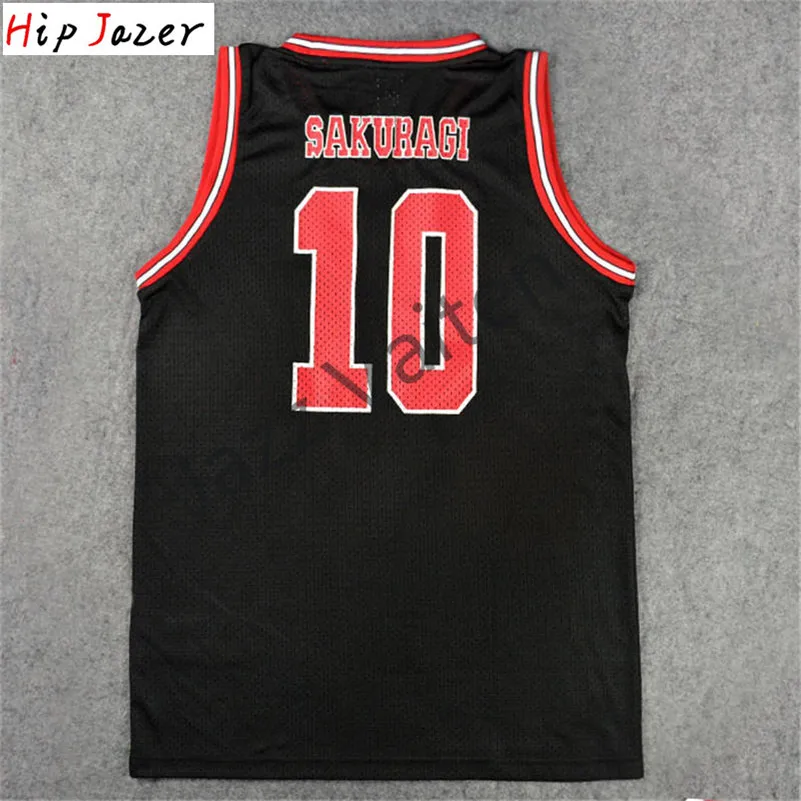 4 Хипджазер Slam dunk Косплей Shohoku Sakuragi 10# Hanamichi 11# Rukawa Kaede Баскетбол Джерси спортивные баскетбольные футболки для хипхопа - Цвет: 4