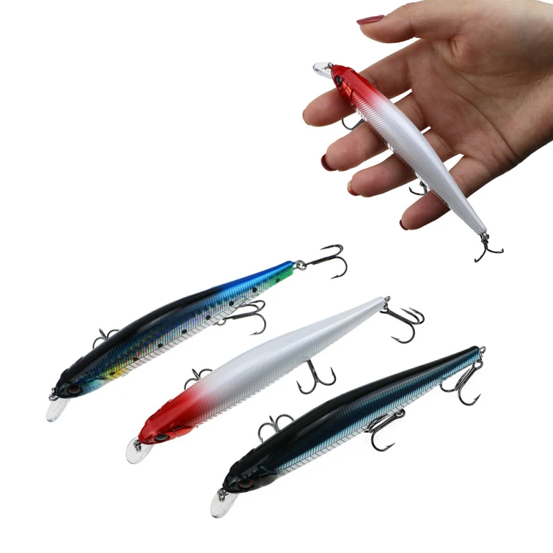 

110mm/17g Minnow Suspending Fishing Lure Fishing Tackle Artificial Hard Bait Lure Wobblers Fish Minnow Swimming Lure