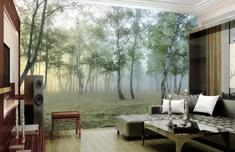 Современные кирпичные обои на заказ фантазия лес пейзаж 3D стены для дивана ТВ