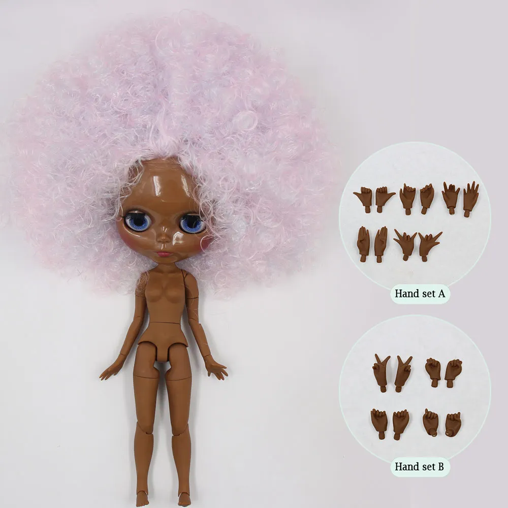 Ледяная Blyth фабрика кукла подходит для одевания самостоятельно DIY Изменить игрушка BJD Специальная цена - Цвет: super black