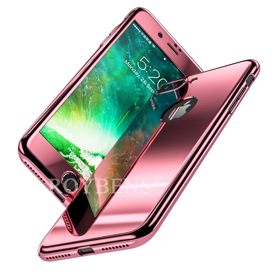 Роскошный чехол для iPhone 7 8 милый зеркальный с металлическим эффектом 6 6S Plus