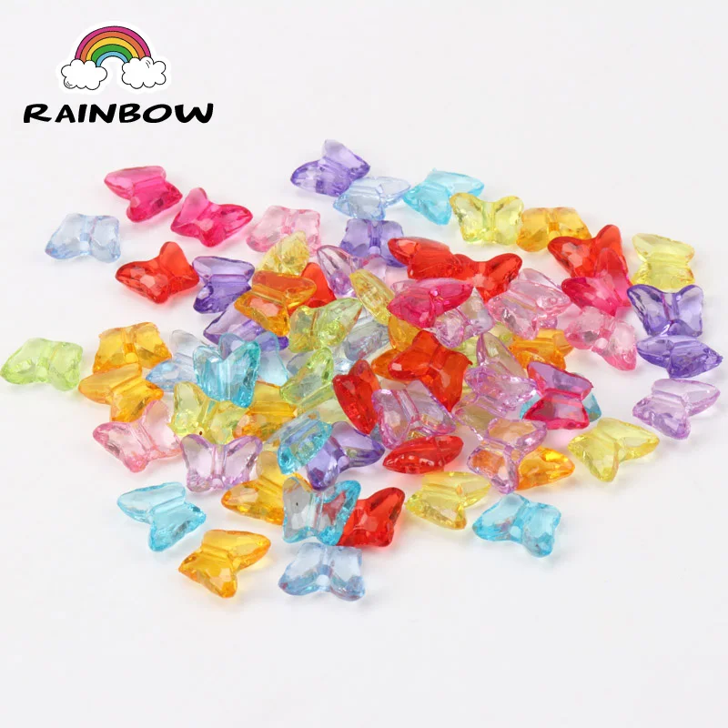 Смешанные бабочки Кристалл Шарм акриловый материал Подвески Бусины Подходят