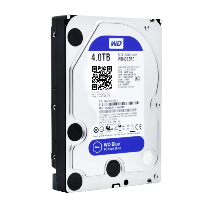 Внутренний жесткий диск Western Digital 4 ТБ Sata 3 5 '' для настольных ПК | Компьютеры и