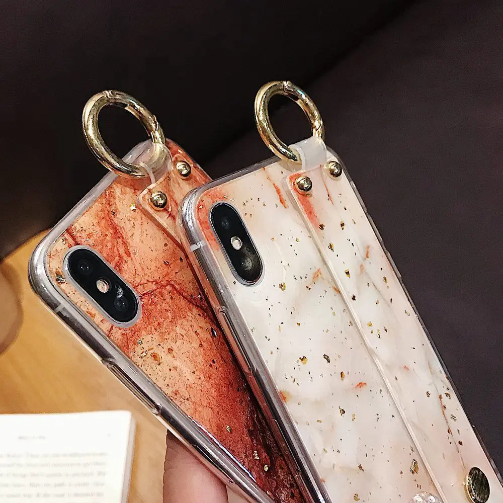 KISSCASE мраморный блестящий чехол для телефона iPhone 7 Plus X XR XS MAX 8 6 6S сушеный Золотой