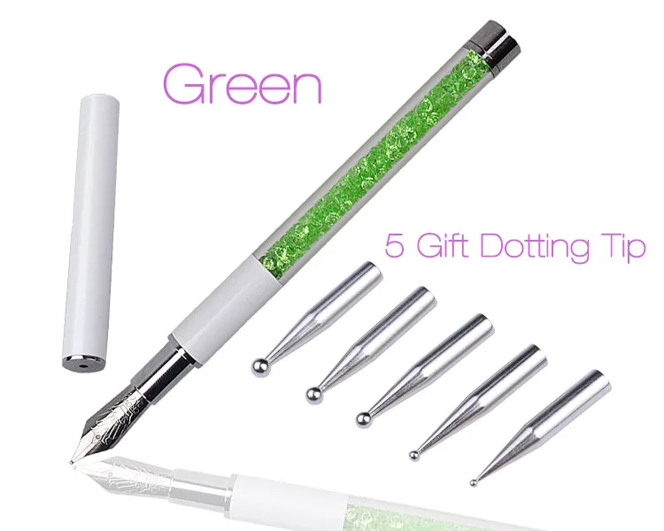 Новинка ручка для дизайна ногтей с 5 искусственными элементами разразразы