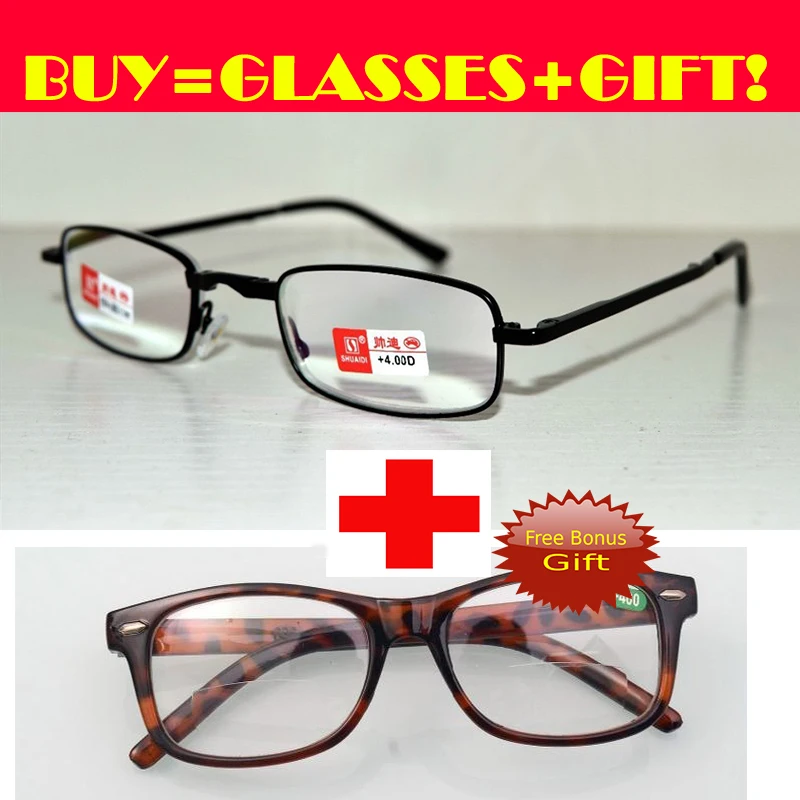 

Leesbril [one Glasses+gift Glasses] Belt Quality Folding Presbyopic Glasses Reading Ultra Light +1.0 +1.5 +2.0 +2.5 +3 +3.5 +4