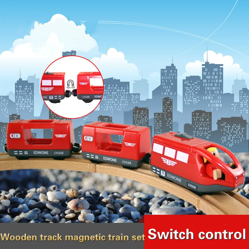 Детский игрушечный Электропоезд электрическая железная дорога с магнитными