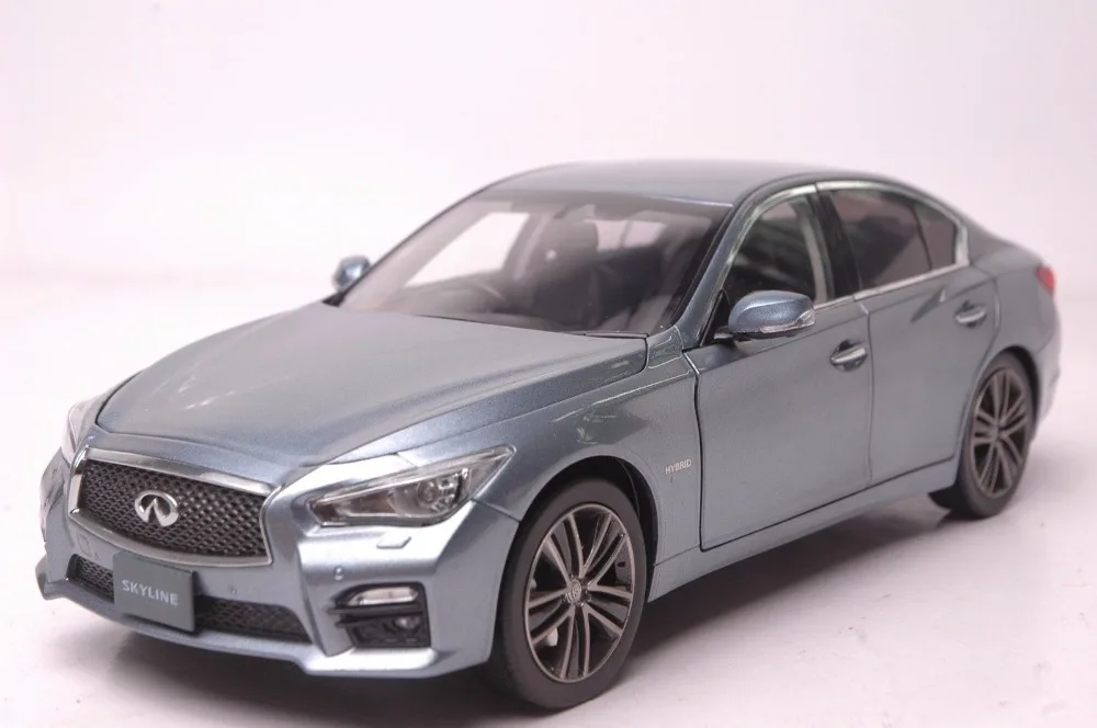 1:18 литья под давлением модель для Infiniti Skyline 350GT гибридный тип SP синий сплав игрушечный автомобиль миниатюрная коллекция подарок Q50