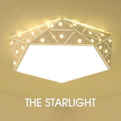 Modern Romantic Starlight Crystal Surface Mounted LED Ceiling Light Fixture Remote Control For Living Room Corridor Luminarias