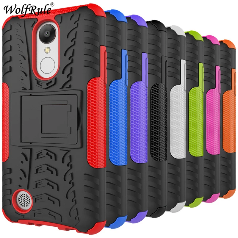 WolfRule для крышки LG K8 чехол для LG K8 чехол противоударный TPU& PC Стенд чехол для телефона для LG K4 чехол V3 X300 M200N