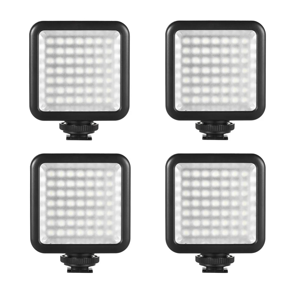 Розовый 49Pcs LED Phone Video Light Photo Lighting on Camera Hot Shoe LED Lamp for iPhoneX 8 Camcorder Canon / Nikon DSLR Live Stream - Цвет: Розовый