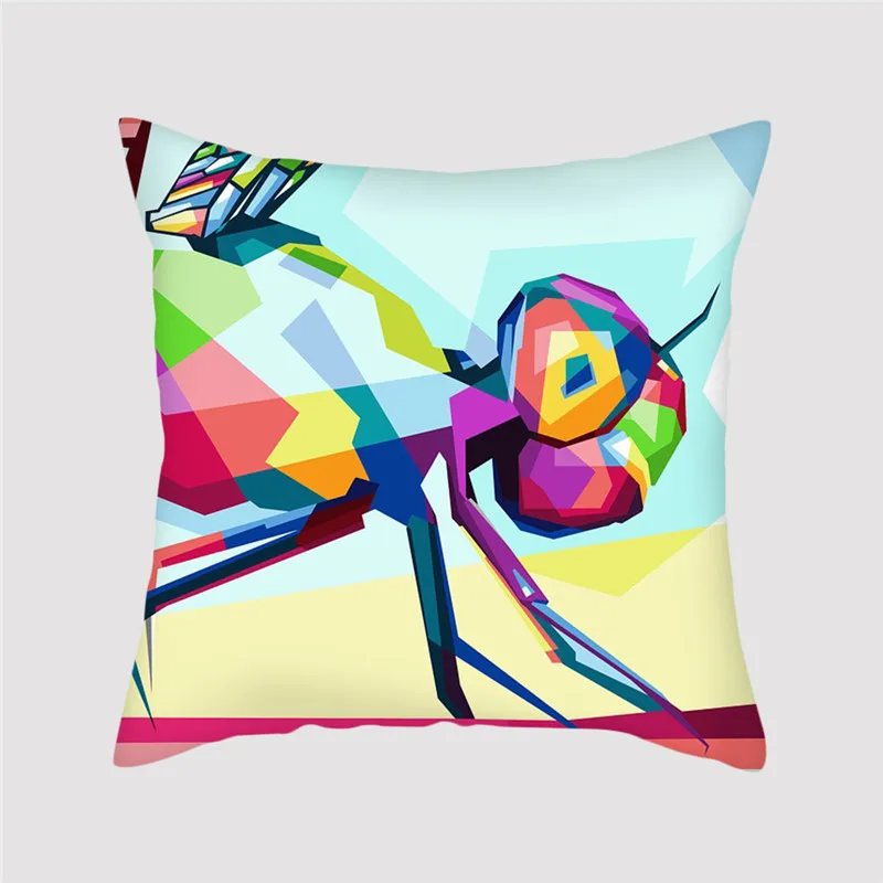 Fuwatacchi Geometric 3D Animal Cushion Cover Panda Dog Cat Deer Pillow Decorative Sofa Chair Home Decoration Accessories | Дом и сад