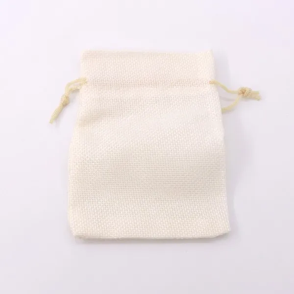 Beige Горячая мода, 5 шт./лот, 7x9, 10x14, 15x20, джутовые подарочные пакеты, разные цвета на выбор, свадебные конфеты, подарки, упаковка, Холщовый мешочек - Цвет: Beige