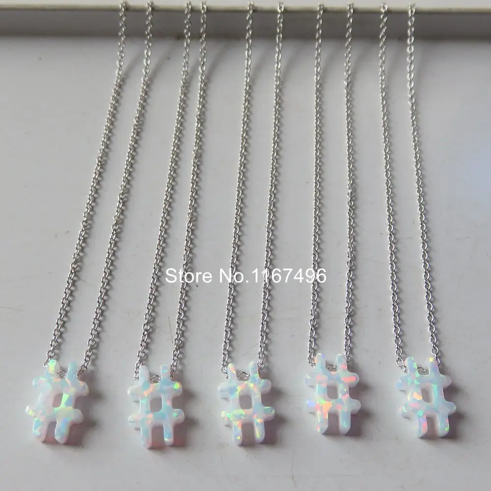 

20pcs/lot 7x10mm Special Opal Necklace 925 Sterling Silver Tag Opal Beads Necklace & Pendant for Lucky Gift