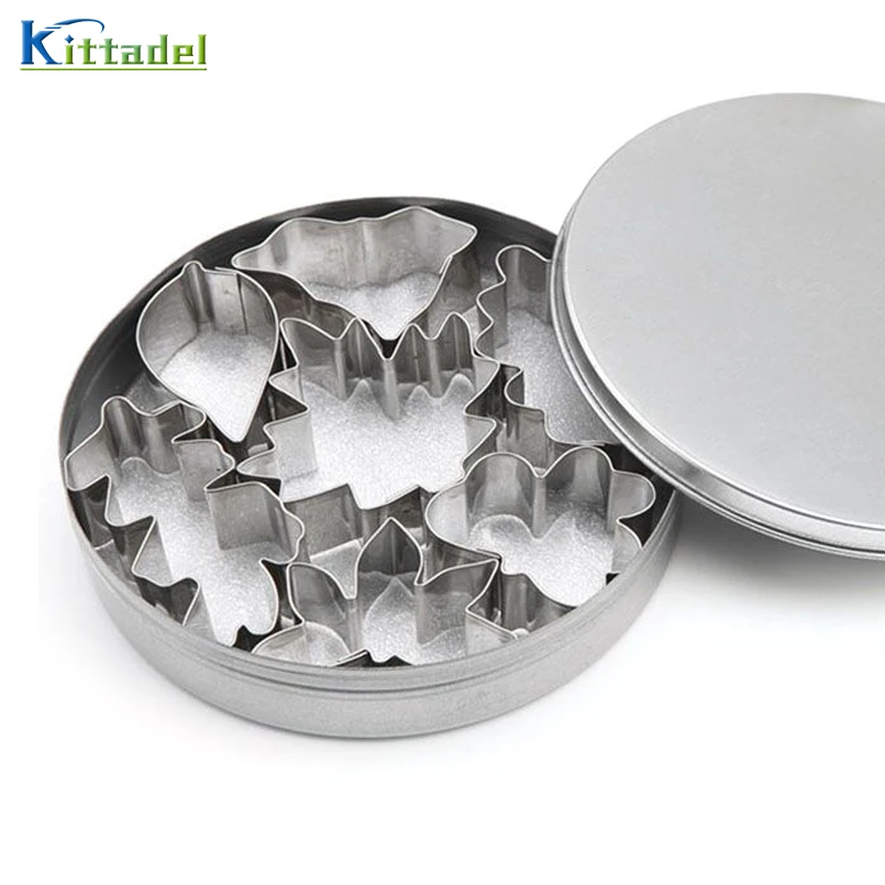 7 шт./компл. DIY из нержавеющей стали печенье резак дерево формы выпечки торт пресс