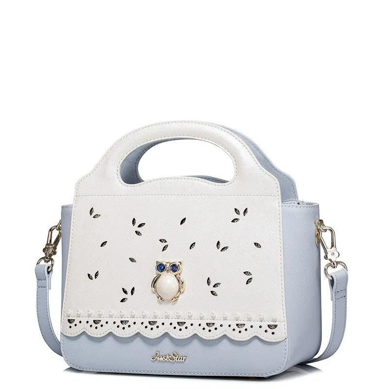 Элегантные дамские Сумки Синий и Белый Цвет Для женщин Crossbody На Ремне Кошелек с