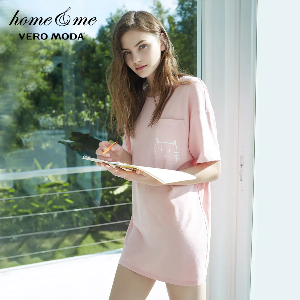 Soft pink Vero Moda Новое свободное платье-футболка с героями мультфильмов | 318201682 - Цвет: Soft pink