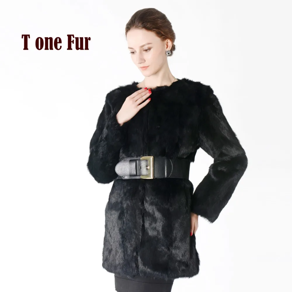2019 100% натуральное пальто из кроличьего меха натуральная цельная кожа куртка