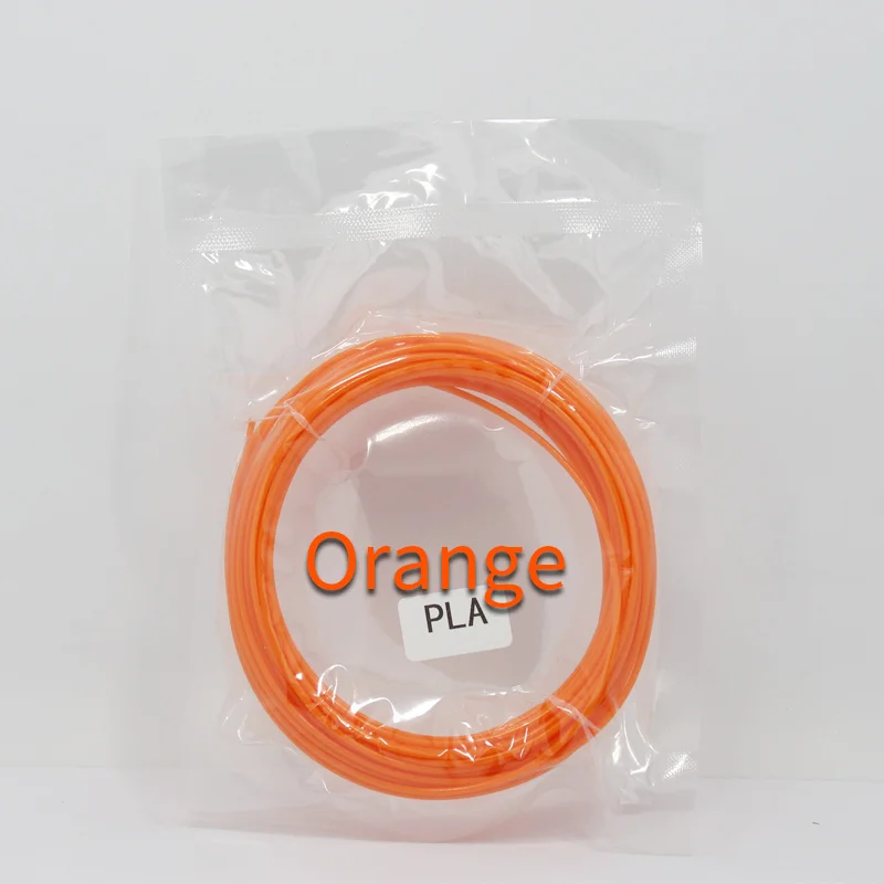 orange 10 метров PLA 1,75 мм нити печатные материалы пластик для 3d принтера Ручка нити заправки 3D печать волочение нити - Цвет: orange