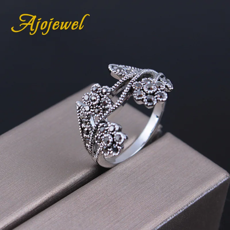 Женское кольцо в винтажном стиле с цветком|rhinestone ring|designer ringfashion rings |