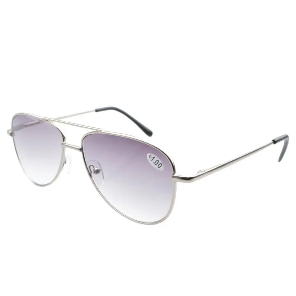 R1502 серые линзы металлическая оправа пружинные петли очки для чтения Защита от