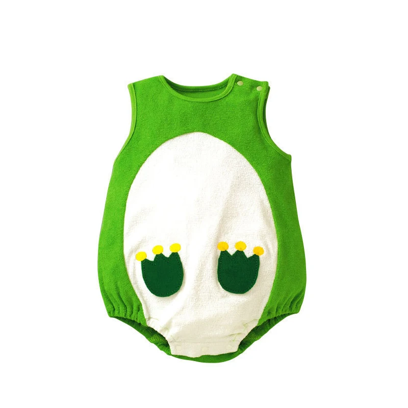 Новые рожденные Детские Комбинезоны Милая одежда из хлопка Рубашка с короткими