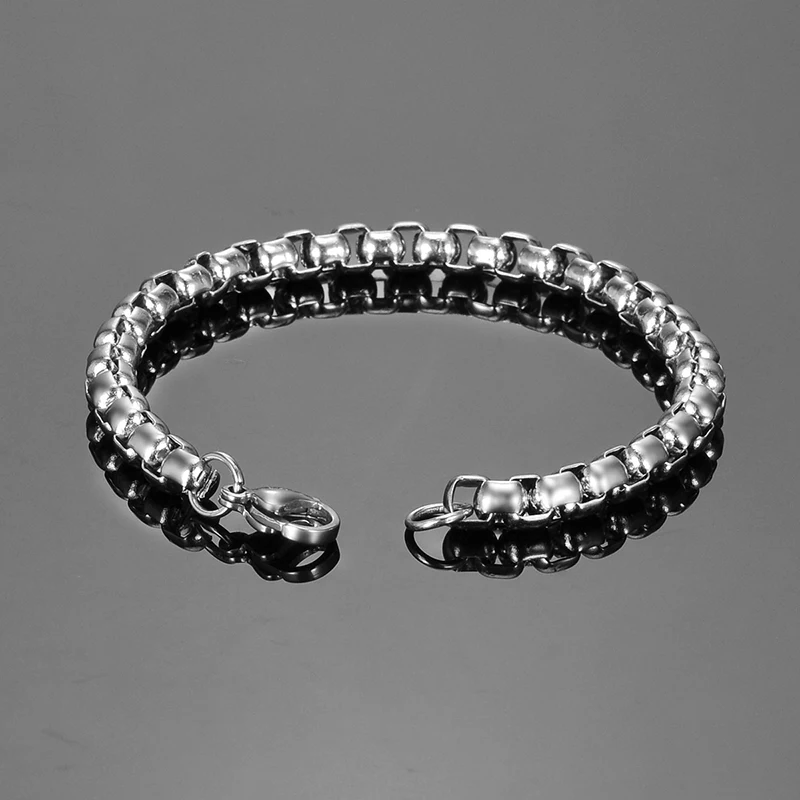 FUNIQUE Мужская витая цепь из нержавеющей стали карабин звено цепи браслет для