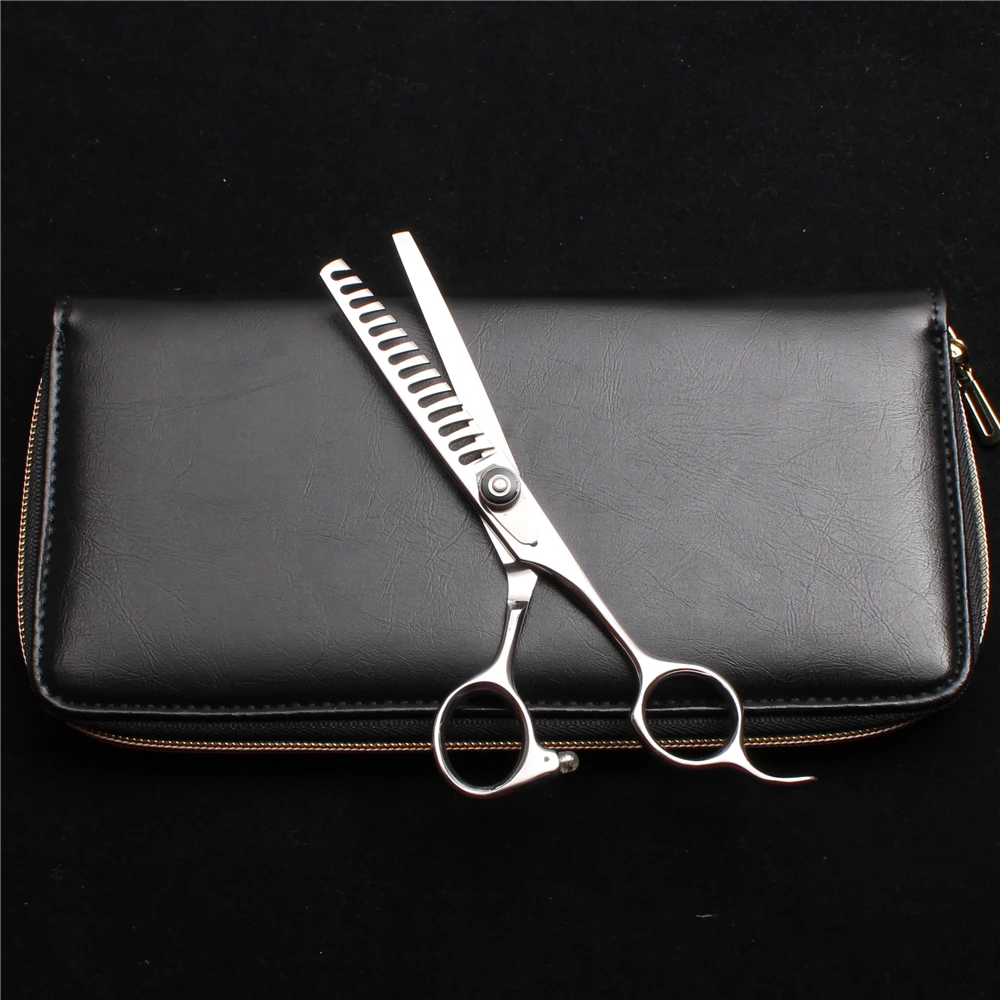 

6 inch 17cm Customized Logo 440C Professional Hairdressing Scissors Thinning Shears 14Teeth Salon Hair Scissors Cut Hair Tools