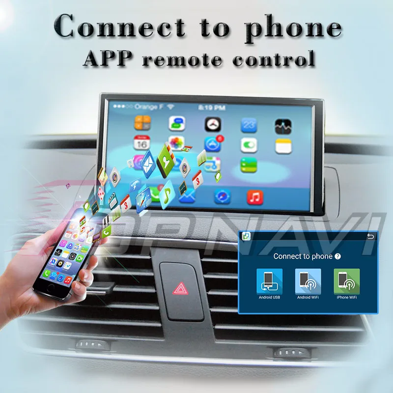 Topnavi Android 7,1 автомобильный медиацентр плеер видео для AUDI Q3(2011 2012 2013) Стерео gps навигация Радио 2 Din