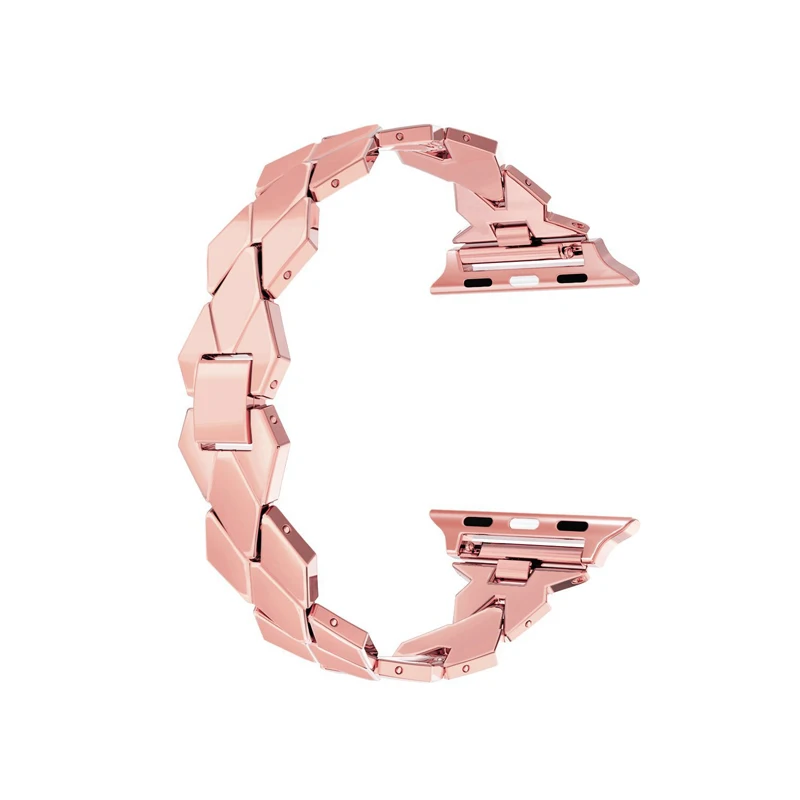 rose gold Браслет из нержавеющей стали ремешок для apple watch, ремешок 42 мм, 38 мм, сопутствующий браслет, ремешок для наручных часов iwatch 3/2/1 с металлической пряжкой на ремешке - Цвет ремешка: rose gold