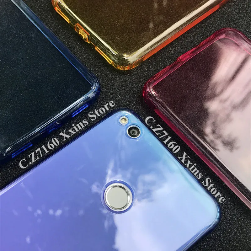Силиконовые чехлы градиентного цвета для Huawei P20 lite P20pro Honor 8 9 мягкий чехол