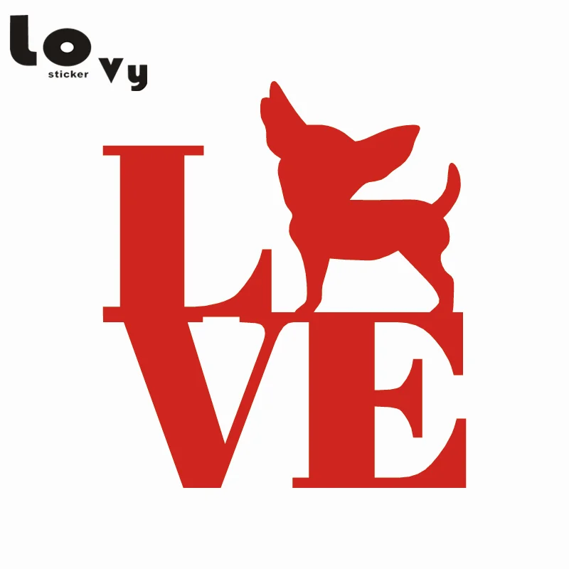 Love Чихуахуа забавная машинка для собак мультяшная наклейка животное виниловая