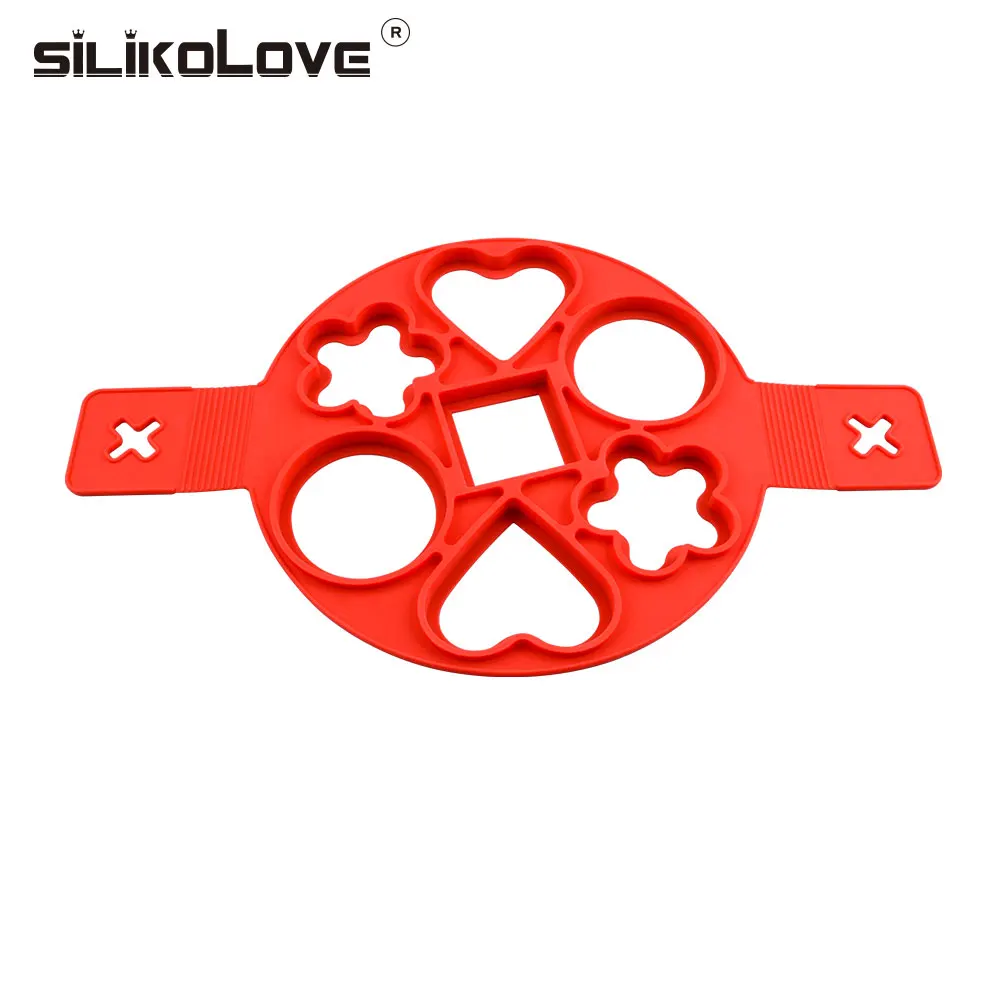 SILIKOLOVE сердце круг цветок квадратной формы Яйцо силиконовая форма для выпечки формочка не прилипающий для готовки инструмент яйцо кольцо производитель легко фантастика