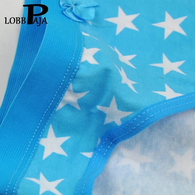 Женские хлопковые трусы-брифы с заниженной посадкой и бантом 6 шт. | Женская