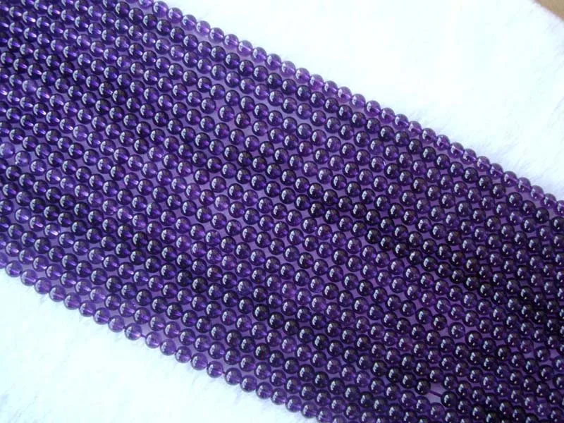 Натуральный Аметист Круглый 5 шарики для самостоятельного изготовления