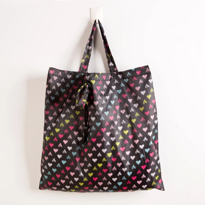 Многоразовая хозяйственная сумка цветочный сплошной цвет продуктовый мешок полиэстер Большая складная сумка для похода в магазин водонепроницаемые сумки для хранения